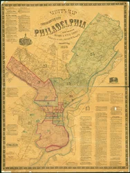 Carte de Scott de la ville consolidée de Philadelphie, 1856